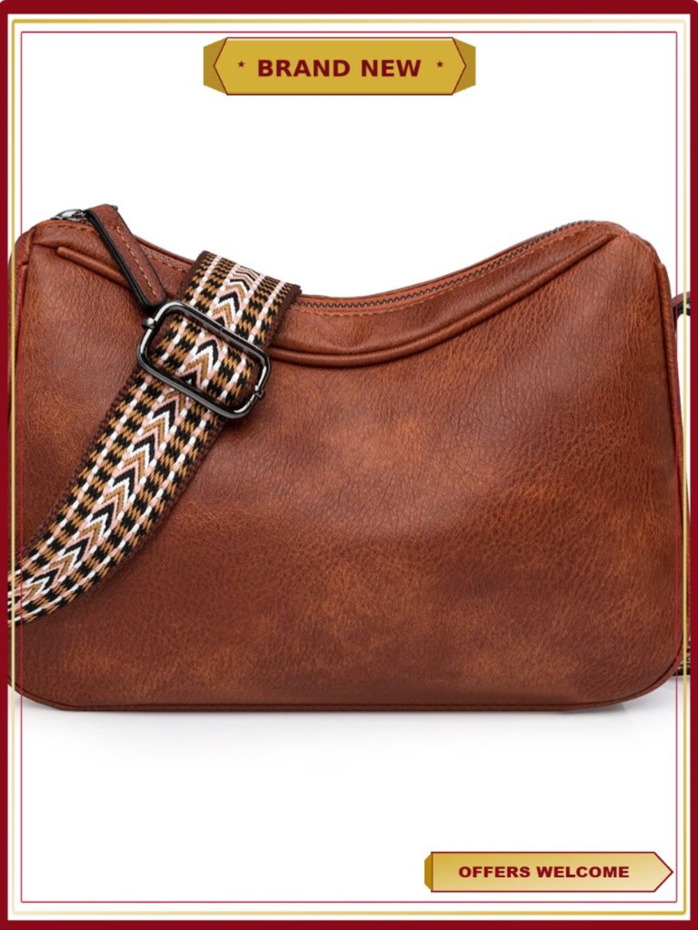 Women's Trendy Mini Hobo Shoulder Bag with Zipper Closure
